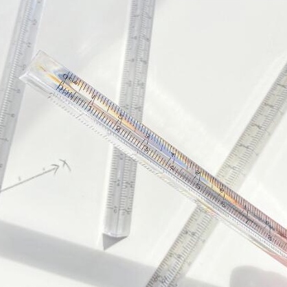 Thước Kẻ Hình Tam Giác 15cm Trong Suốt Dành Cho Học Sinh