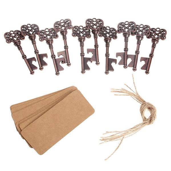 1 dụng cụ mở nắp chai hình chìa khóa cổ điển màu đồng