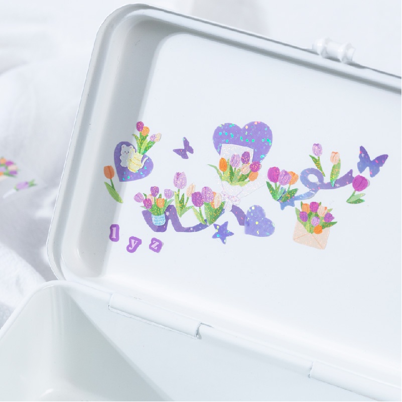 Goo Miếng Dán Trang Trí Hình Hoa Hoạt Hình 8 Kiểu