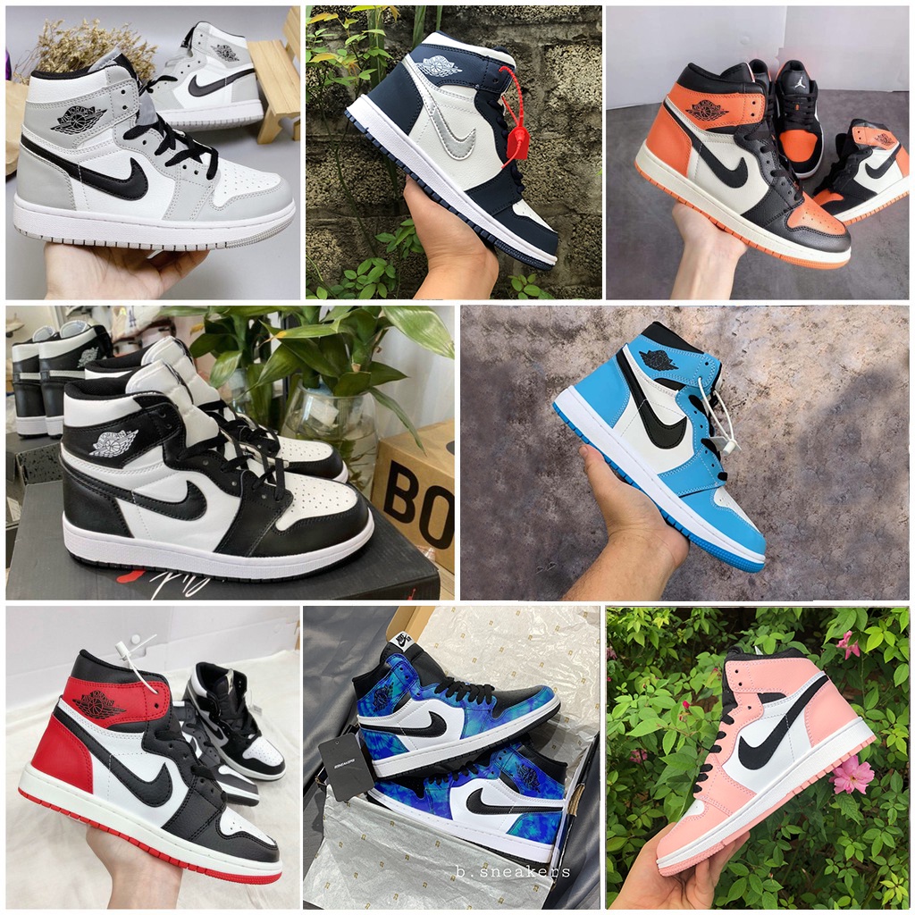 Giày Sneaker Jordan 1 cao cổ các màu hot nhất, Giày thể thao Air Jordan high, Giày JD1 cổ cao nam nữ