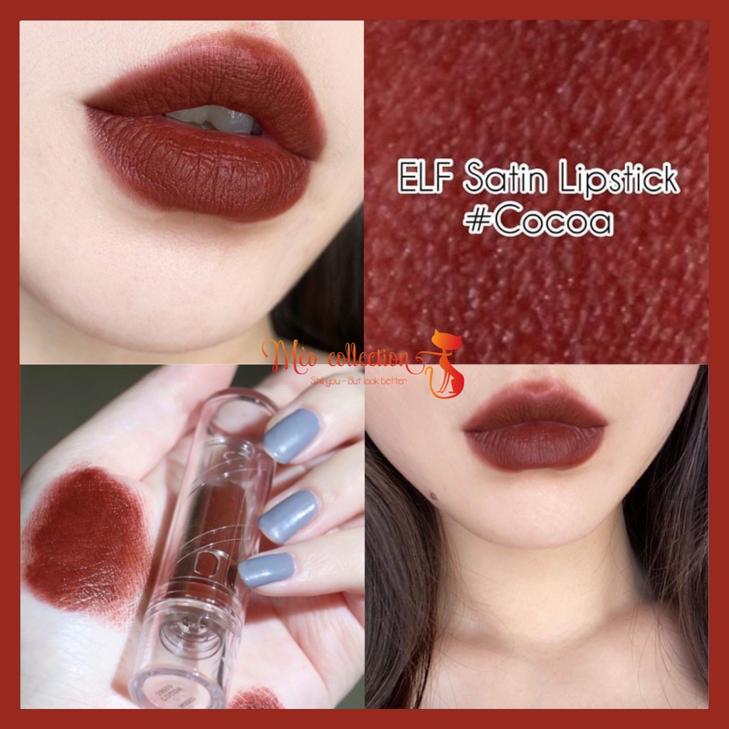 Son ELF - SRSLY Satin Lipstick màu Cider, Cocoa