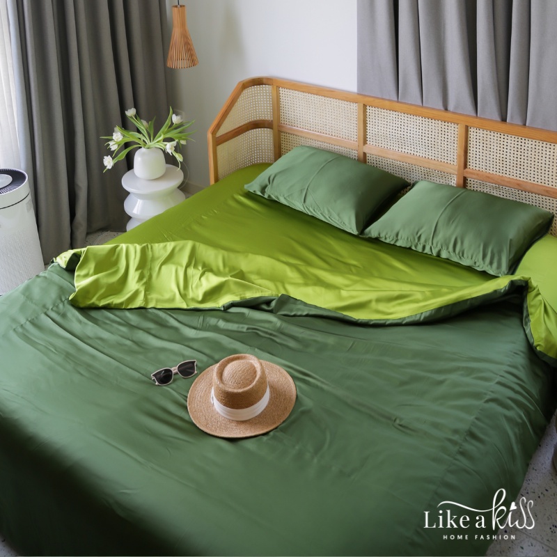 [HÀNG SALE] Vỏ gối nằm nơ lụa LIKE A KISS | 40x60cm 50x70cm | 20 Màu, Lụa cao cấp ngừa nếp nhăn và bảo vệ tóc.