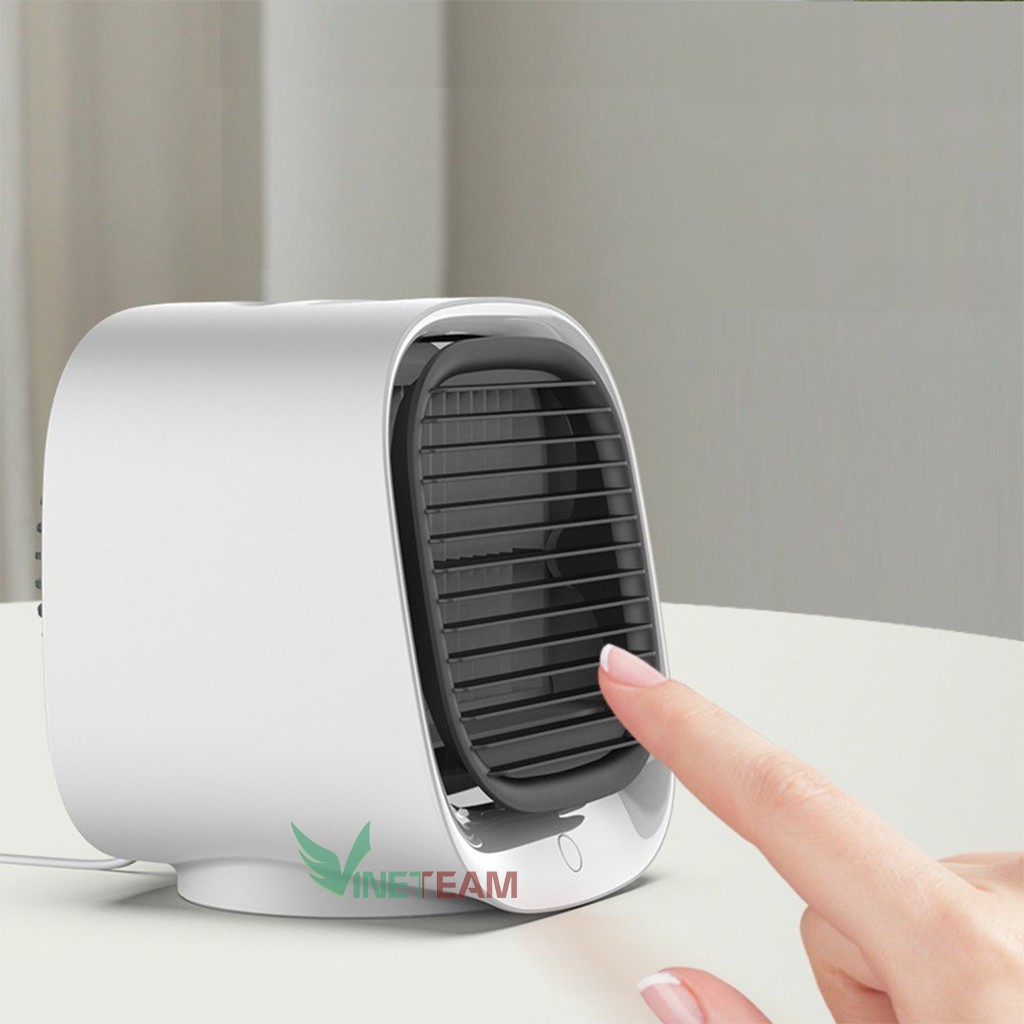 Quạt Điều Hòa Hơi Nước Mini - Điều Hòa Không Khí Để Bàn Làm Việc - Siêu Mát Có led Air Cooler -Mẫu mới nhất 2020 -dc4166