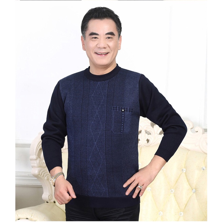 áo ấm người già lót nỉ, áo len sm ông mùa đông mẫu mới