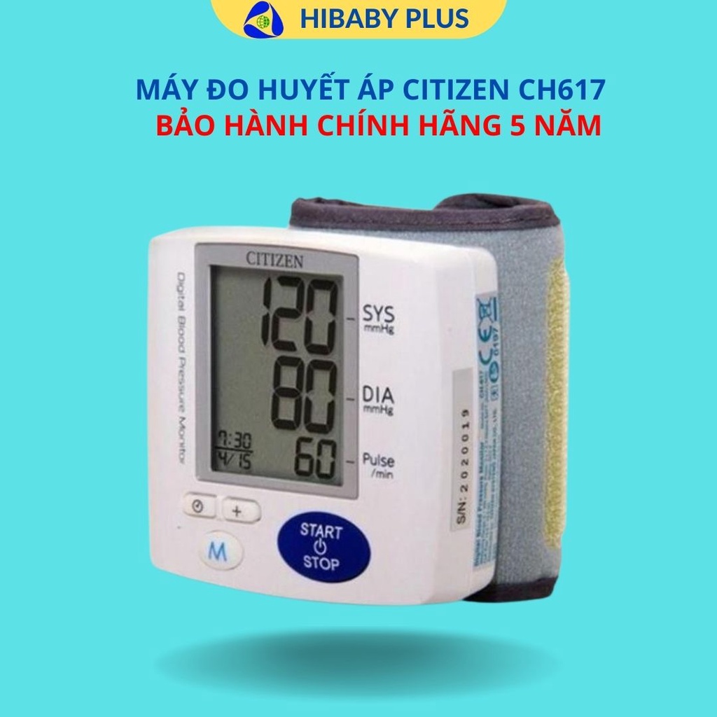 Máy đo huyết áp điện tử cổ tay Citizen CH617 Nhật Bản. Hàng chính hãng loại tốt (tương tự omron hem 8712 và jpn600)