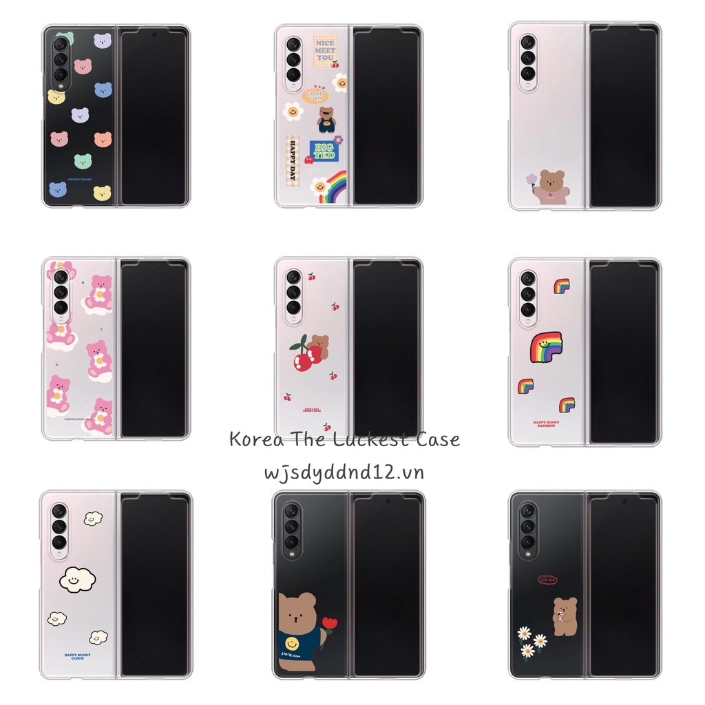 Korea Phone Case Galaxy Z Fold 3 MoMoCase cute lovely clear case Samsung Galaxy Z Fold 3