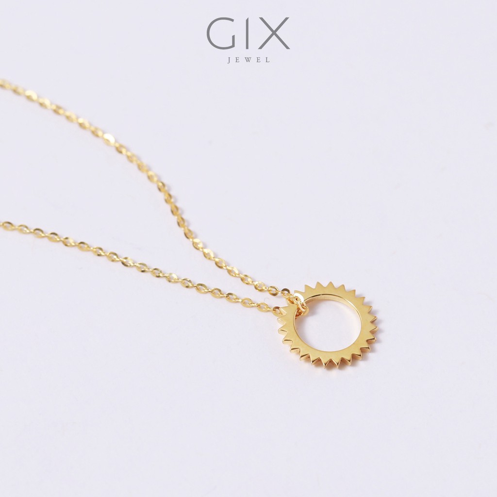 Dây chuyền bạc 925 mạ vàng mặt trời the SUN Gix Jewel SPGDC19