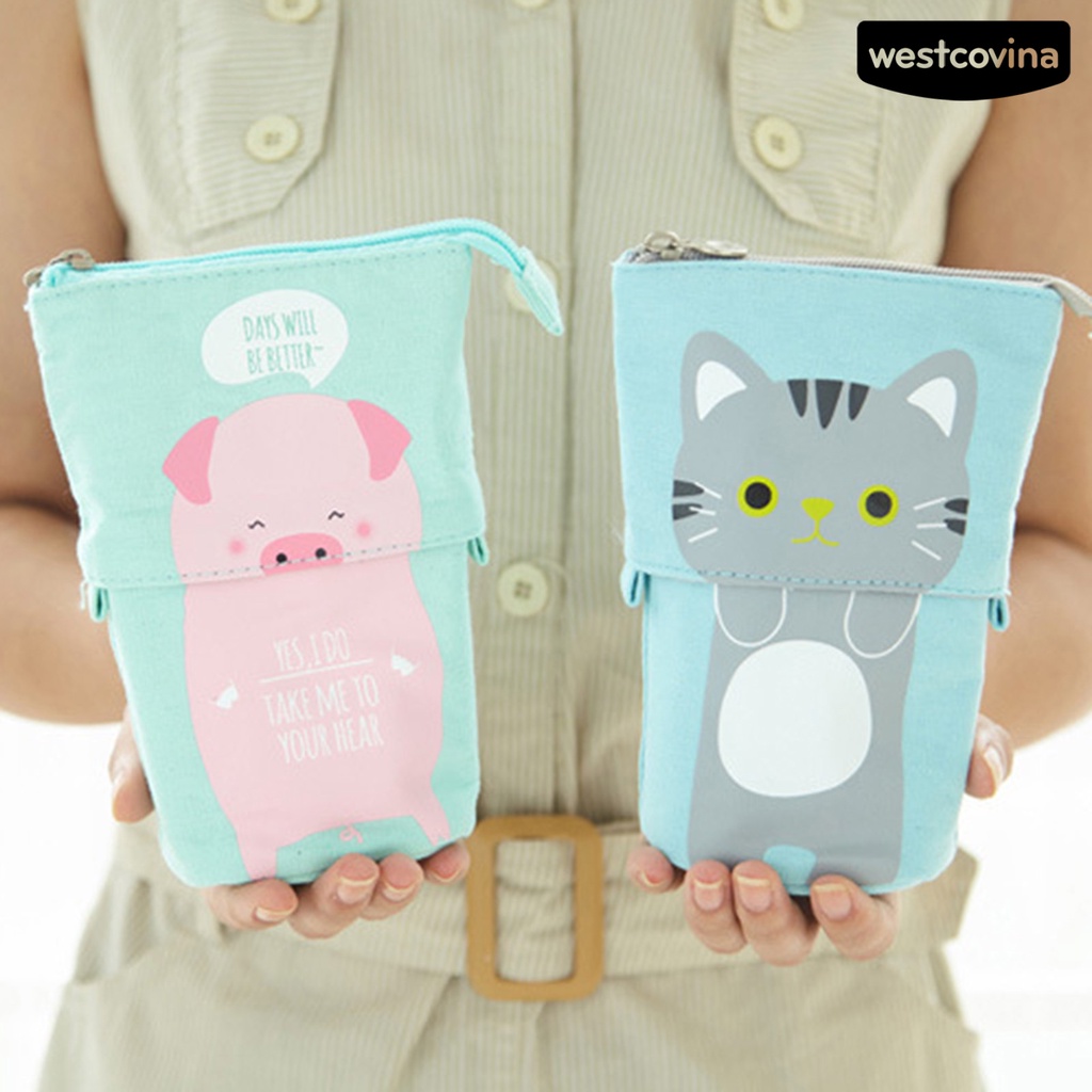 [Hot]✍Ốp Túi Vải Canvas In Họa Tiết Hoạt Hình Dễ Thương Có Thể Điều Chỉnh Tiện Dụng