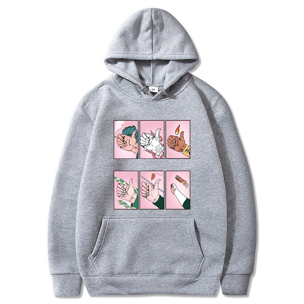 Áo Hoodie In Họa Tiết JOJO Bizarre Adventure Phong Cách Harajuku Nhật Bản Cho Nam Và Nữ