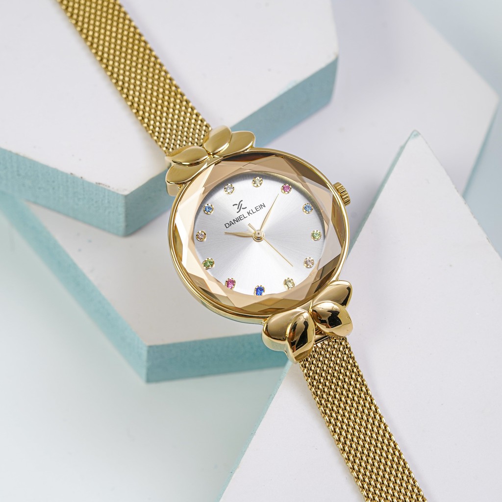 Đồng hồ Nữ Daniel Klein Flowers Gold Metal Wire DK5543- Lamy watch