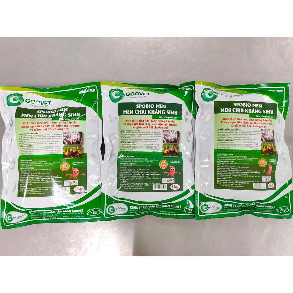 Men tiêu hóa sống SPOBIO gói  Men tiêu hoá ngừa tiêu chảy, giảm mùi hôi chuồng trại.