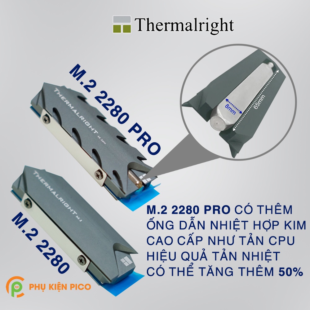 Tản nhiệt SSD M2 Thermalright Pro chính hãng - Ốp tản nhiêt SSD M2 Nvme Thermalright 2280 Pro - Thermalright M.2 2280