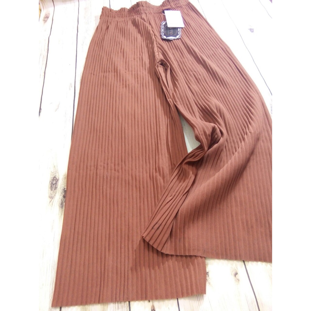 Quần ống rộng dập ly thun co giãn - Quần dài dập ly culottes | BigBuy360 - bigbuy360.vn