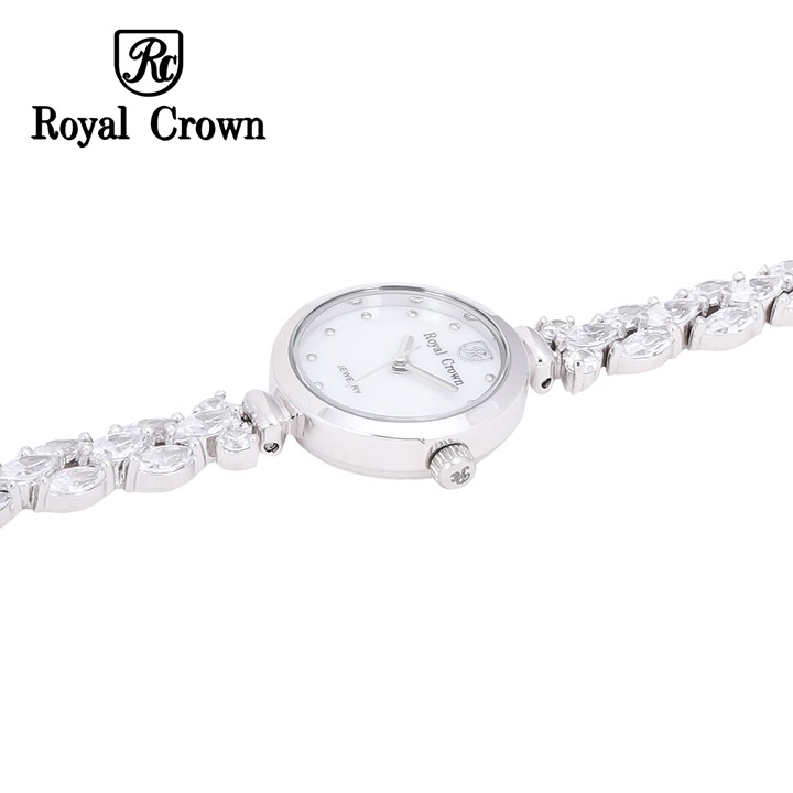 Đồng Hồ Nữ Chính Hãng Royal Crown 2505 Dây đá vỏ trắng