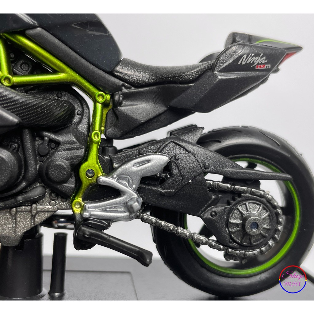 Xe mô hình mô tô Kawasaki Ninja H2r TẶNG KÈM BIỂN SỐ tỉ lệ 1:18 hãng Maisto