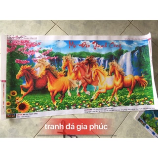Tranh đá thành phẩm ngựa chưa khung