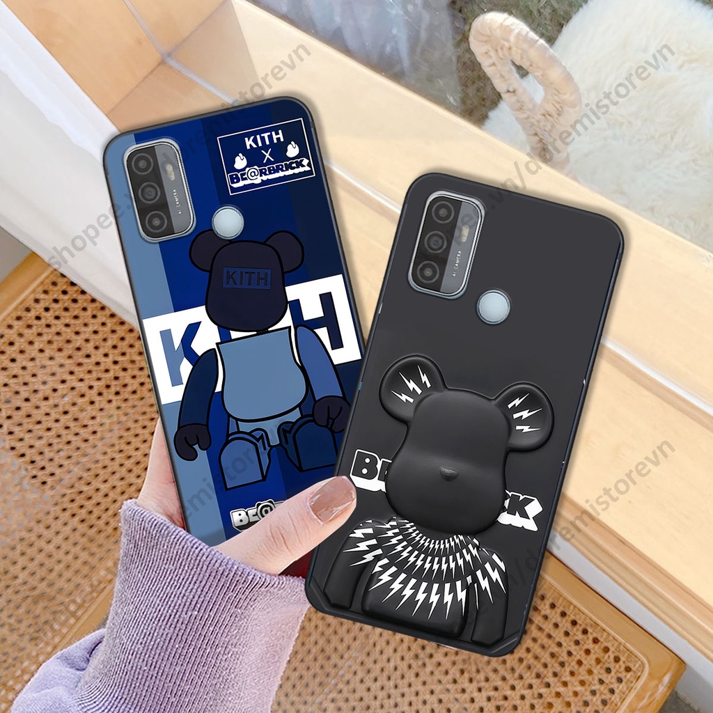 Ốp lưng Oppo A53 hình kaws, kith, bear brick nổi 3D phong cách độc đáo