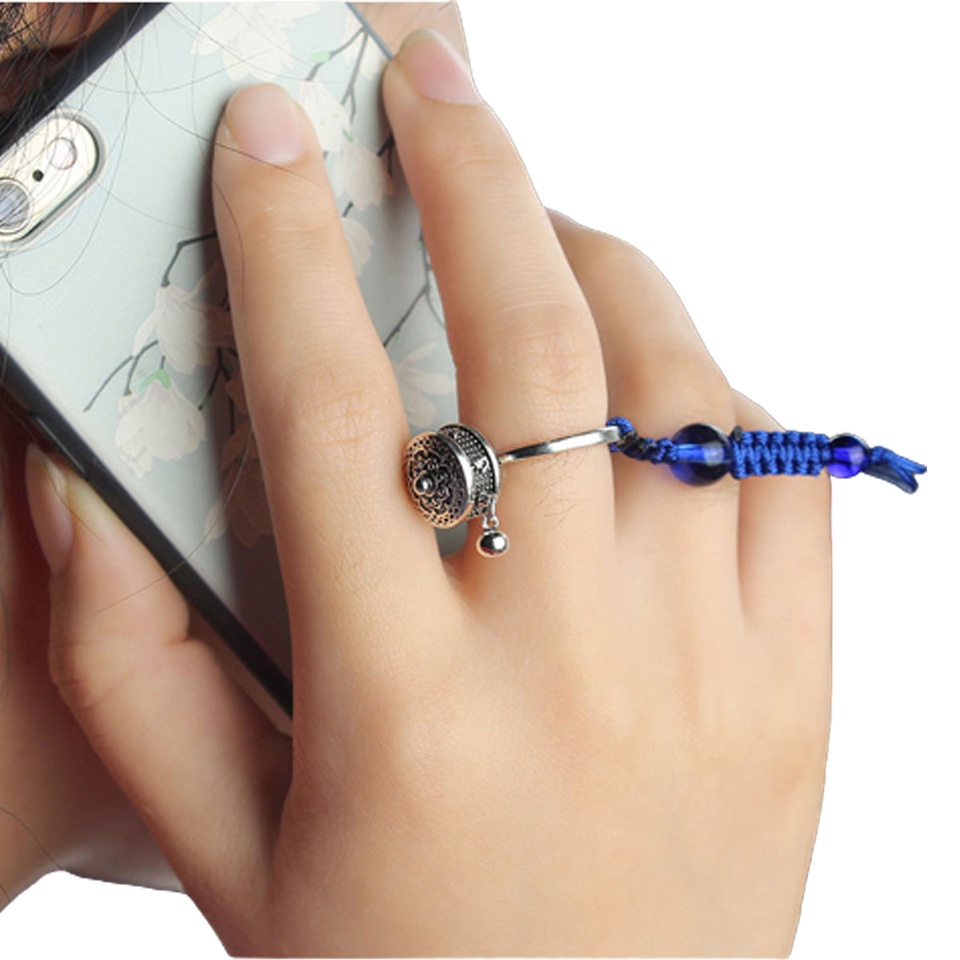 ✅ Dây Buộc Đeo Điện Thoại Dạng Nhẫn Khắc Thần Chú Cổ May Mắn, Tăng Tiền Tài Tài Lộc Danh Vọng