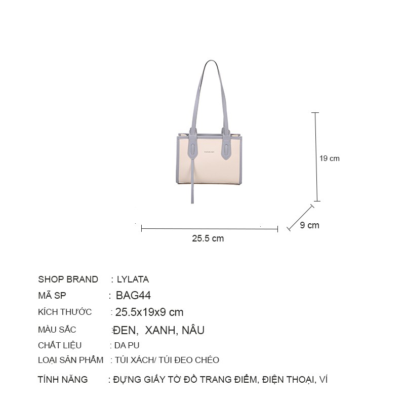 Túi xách nữ đẹp giá rẻ công sở thời trang cao cấp LYLATA BAG44