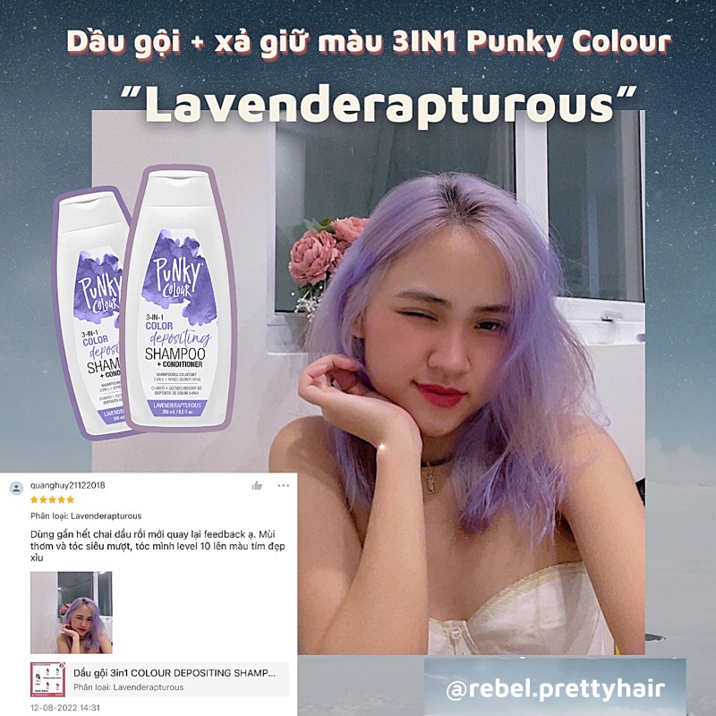 Dầu gội PUNKY COLOUR 3IN1 COLOUR DEPOSITING SHAMPOO & CONDITIONER Punky Colour