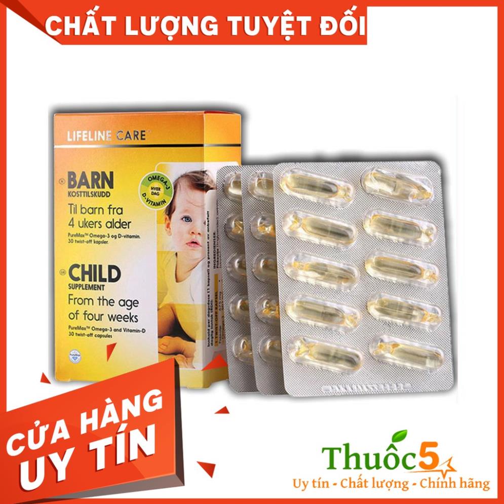 [Gía Gốc] Dầu Cá Kim Cương LifelineCare Barn - Hộp 30 Viên
