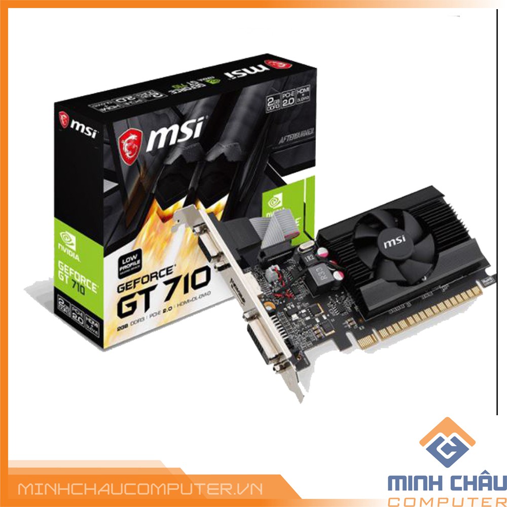 VGA MSI GT710 1GD3 LP (NVIDIA Geforce/ 1Gb/ DDR3/ 64Bit)- hàng mới chĩnh hãng