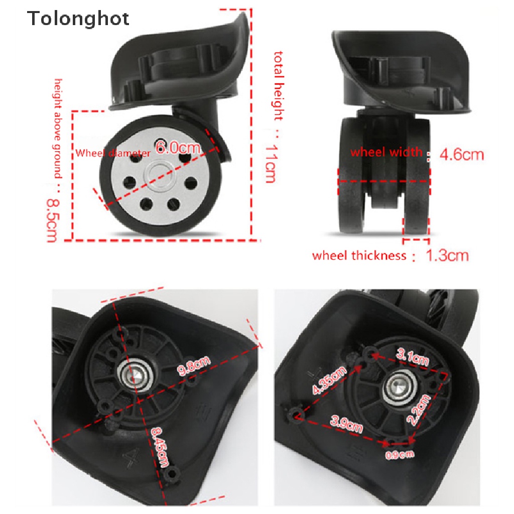 1 Cặp Vỏ Bọc Bánh Xe Vali Du Lịch Không Ồn Tiện Dụng