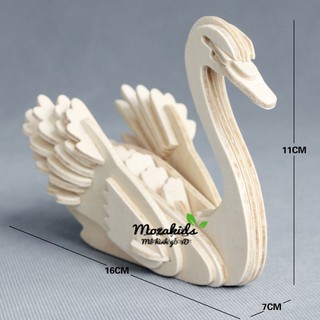 Đồ chơi lắp ráp gỗ 3D Mô hình Con Thiên nga