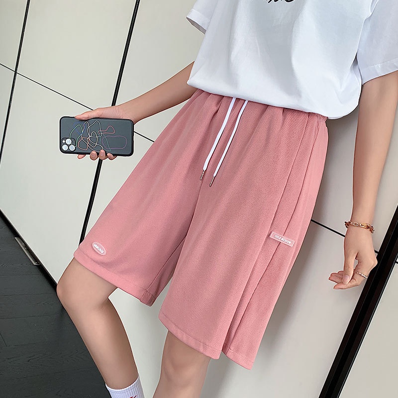 Quần Short Ống Rộng Lưng Cao Thời Trang Cho Cặp Đôi