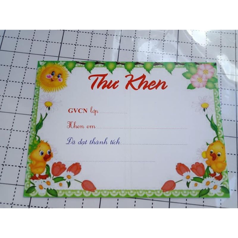 Set thư khen học sinh 100 tờ , định lương 200gsm, chất liệu giấy bìa, kích thước khổ a5 siêu nét