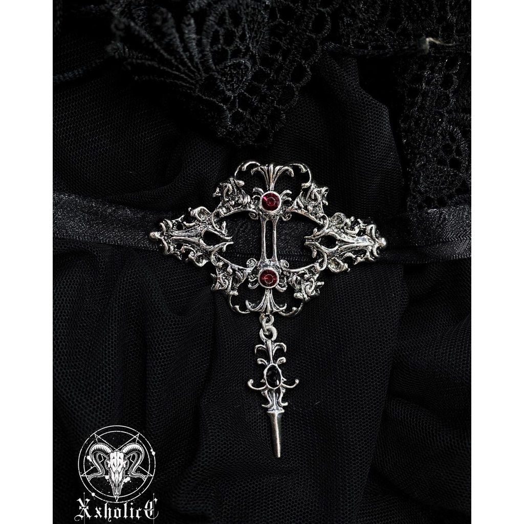 [ XxholicC ] - CHOKER Mặt Gothic Đính Đá