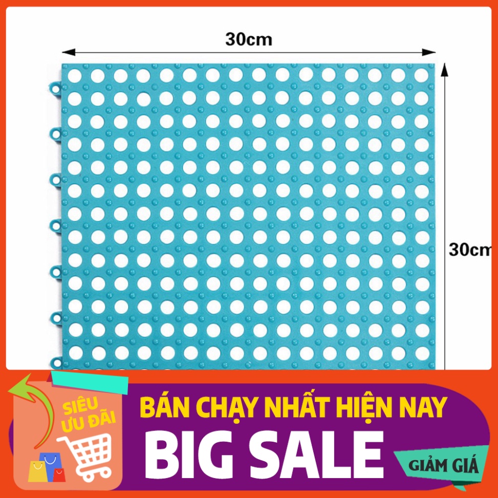 Big sale Tấm Lót Sàn Thảm Nhựa Ghép Decor KIỂU Ô Tròn T3 - 30X30Cm - Nhựa Dày Chống Trơn Trượt, Khô Thoáng Nhà Tắm Dumbo