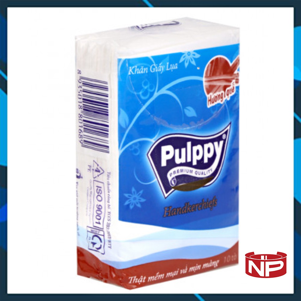 Giấy Pulppy bỏ túi 10 tờ 3 lớp - Khăn giấy lụa cao cấp