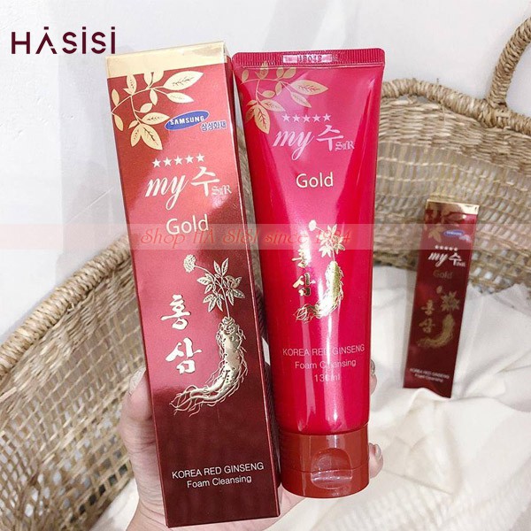 Sữa Rửa Mặt Nhân Sâm MY GOLD KOREA RED GINSENG FOAM CLEANSING 130ml