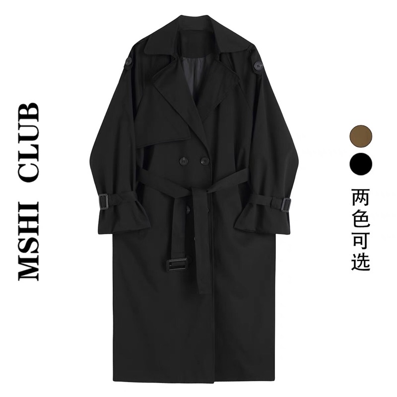 Áo măng tô kaki dáng dài phong cách unisex Aimee closet