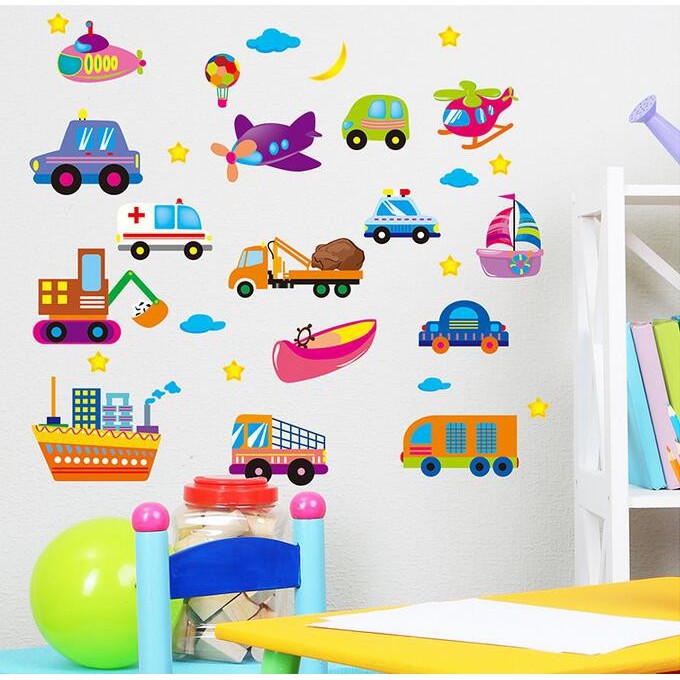 Decal dán tường phương tiện giao thông cho bé  | BigBuy360 - bigbuy360.vn