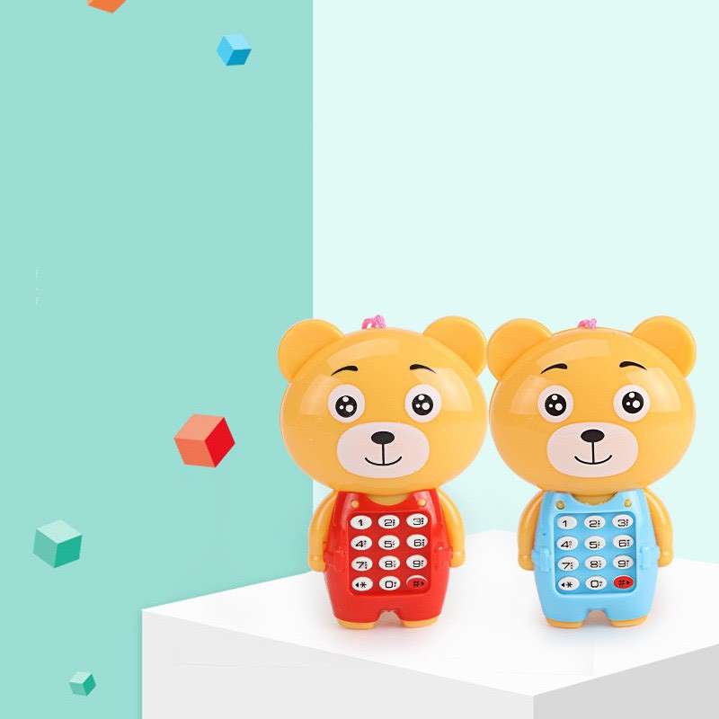 Đồ Chơi Điện Thoại Phát Nhạc Hình Thú Ngộ Nghĩnh Cho Bé có dây đeo cổ