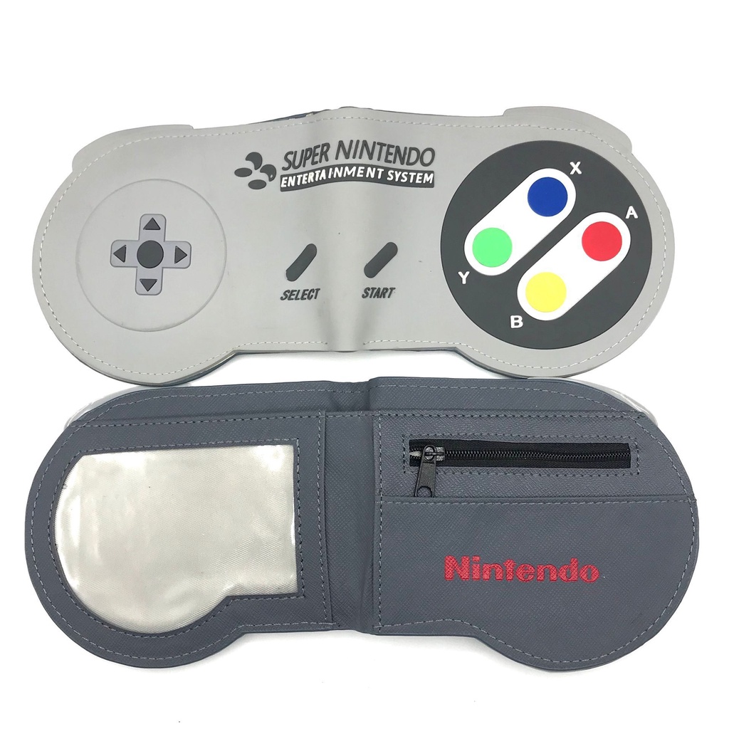 Ví Da PU Dáng Ngắn In Hình Máy Chơi Game Nintendo Cho Học Sinh