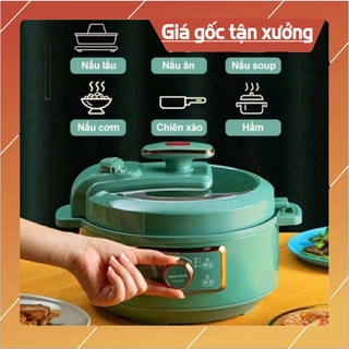 Nồi áp suất điện đa năng Nineshield 4L chính hãng, nấu lẩu, nấu cháo, nấu cơm, ninh xương, chiên xào canha745
