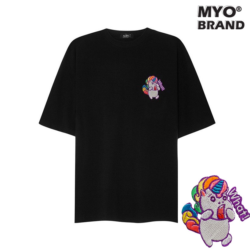 Áo Phông Form Rộng MYO Vải Cotton Thêu E-Unicon