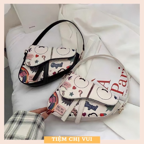 Túi đeo chéo vai họa tiết đôi mắt dễ thương, Túi cầm tay nữ sành điệu cá tính phong cách hàn quốc TD23