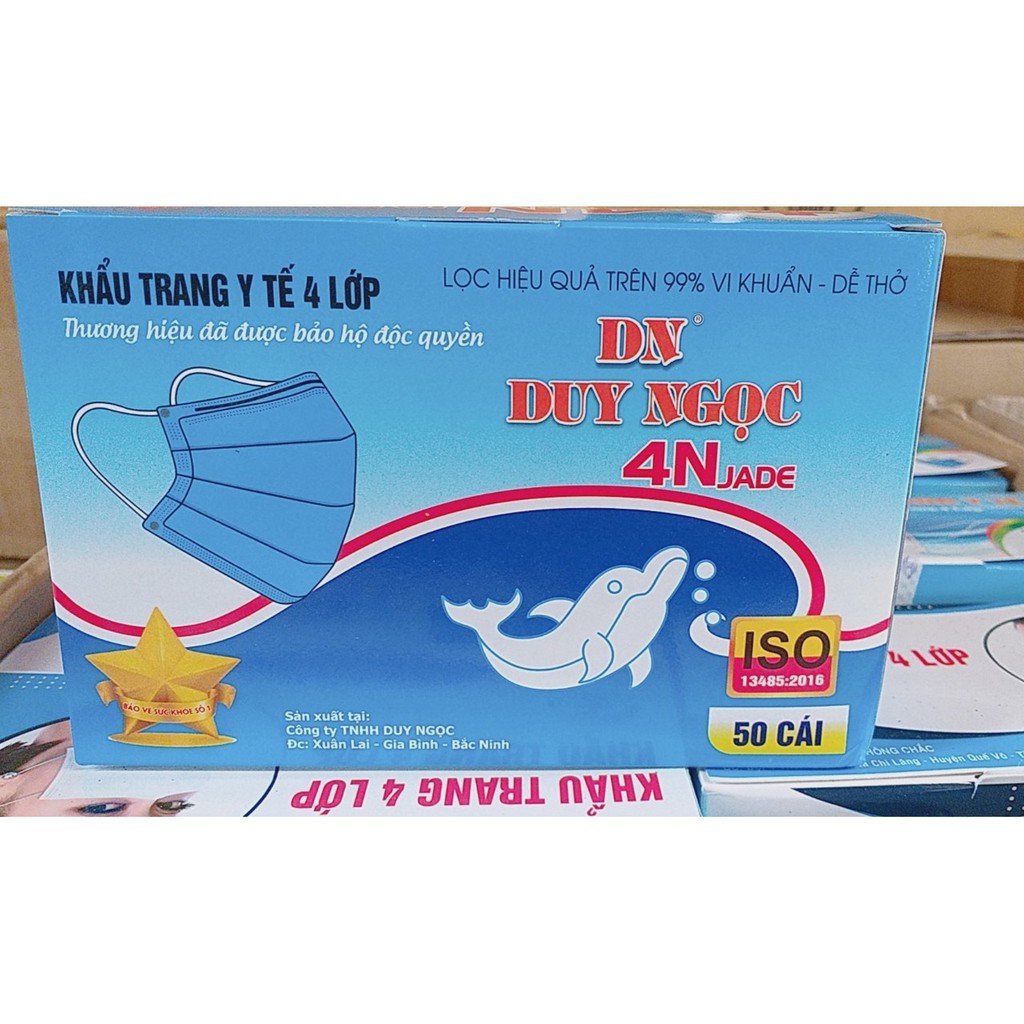 KHẨU TRANG Y TẾ 4 LỚP KHÁNG KHUẨN DUY NGỌC HÀNG VIỆT NAM CHẤT LƯƠNG