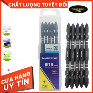 [Combo 5 Mũi] Đầu Bắn Vít 4 Cạnh (Bake) PH2 100mm Kingblue Có Từ, Chất Liệu Thép Cao Cấp Cho Độ Bền Cao Gấp Chục Lần