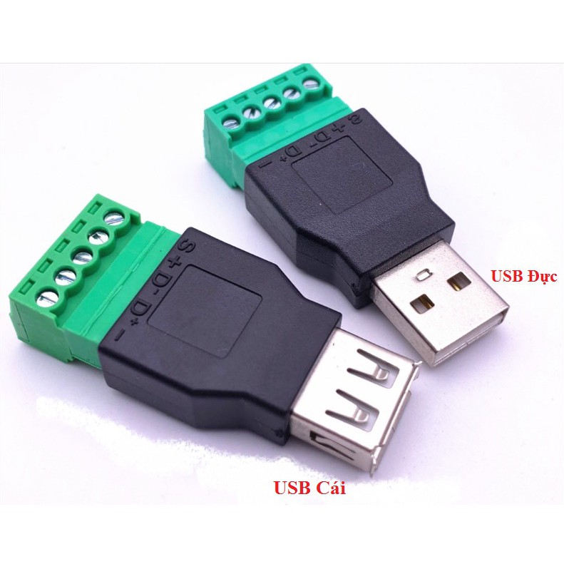 Đầu chuyển đổi USB sang kiểu terminal 5P gài dây