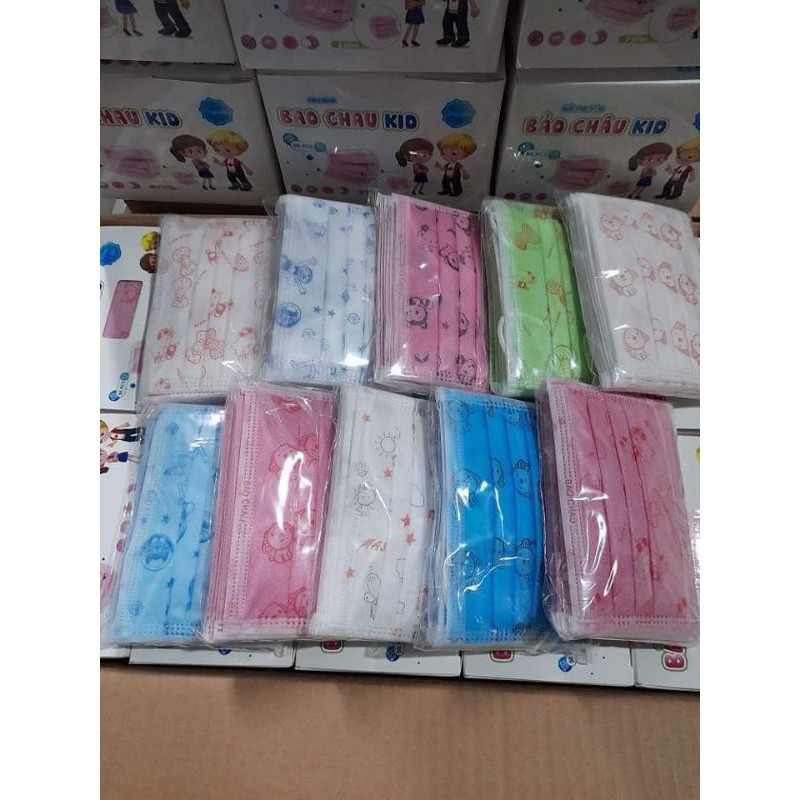 [Mã COSDAY giảm 8% đơn 150K] (Kid)Hộp khẩu trang y tế cho bé nhiều màu sắc 50 cái | BigBuy360 - bigbuy360.vn