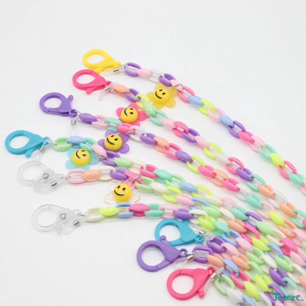 Dây đeo kính và khẩu trang Gấu Mập Sắc Màu Nhóc Bông Hoa Trái Tim Phi Hành Gia