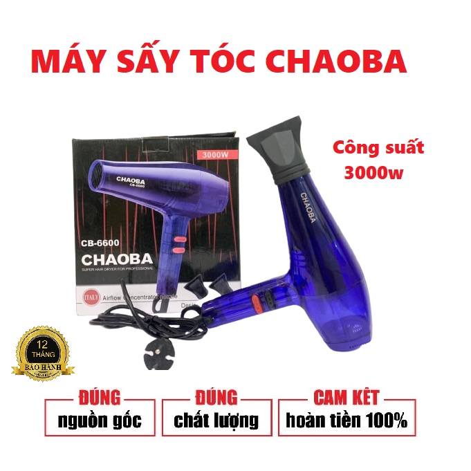 Máy sấy tóc CHAOBA CB-6600 công suất 3000W sấy 2 chiều nóng lạnh tạo kiểu tóc cho salon