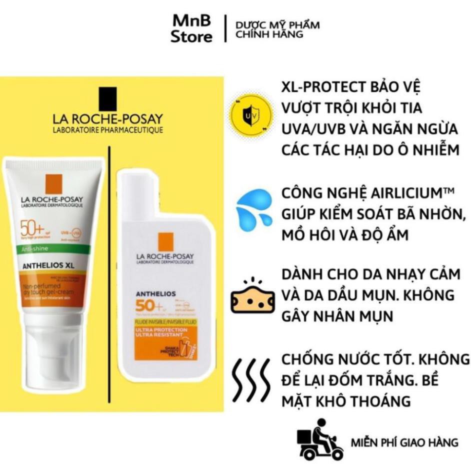 [HÀNG NHẬP KHẨU] Kem Chống Nắng La Roche Posay Anthelios XL Dry Touch Gel-Cream cho da dầu mụn- MnB Store