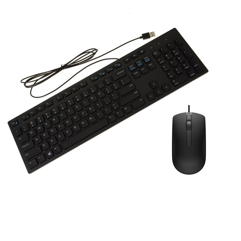 Bộ phím chuột Dell Kit-Dell Multimedia - Optical KB216 + MS116 có dây - Hàng chuẩn hãng có seri từng mã