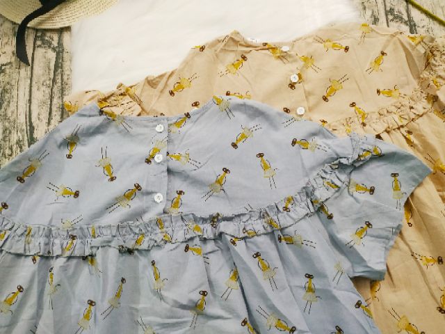 Đầm babydoll hoạ tiết bọ ngựa | BigBuy360 - bigbuy360.vn